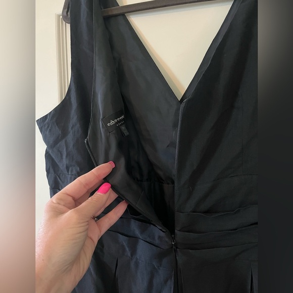 Connected Apparel Black Sleeveless Summer Dress with Butterfly Embroidery 16W - Picture 6 of 16